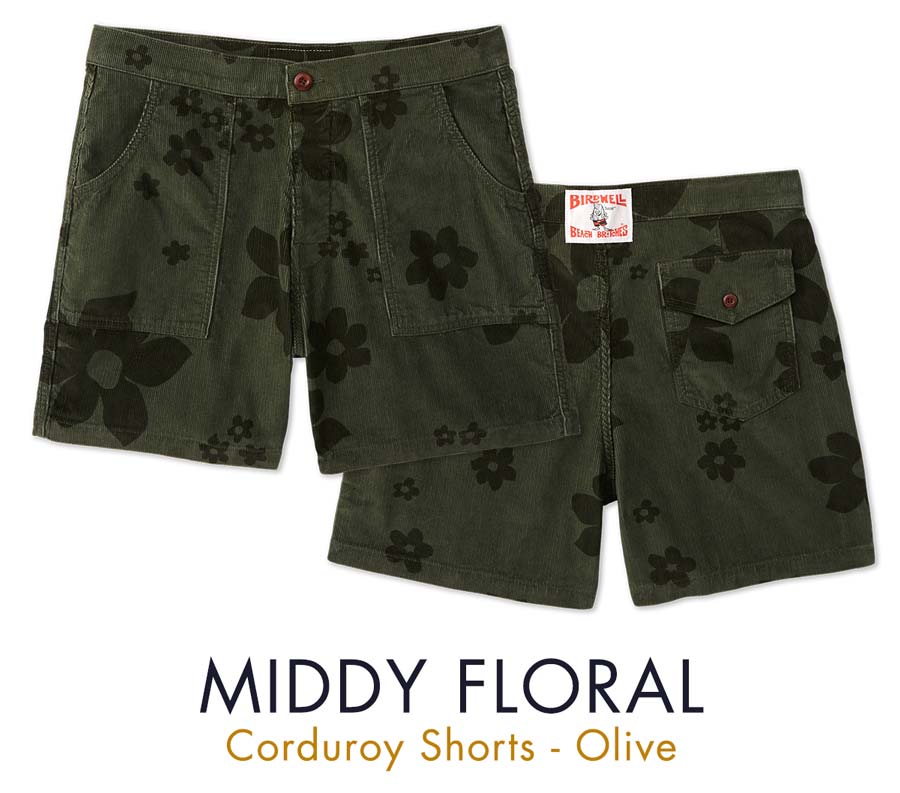パンツ 32 BIRDWELL MIDDY FLORAL CORDUROY SHORTS Birdwell: Floral Print Corduroy Shorts | Milled