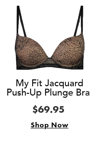 My Fit Jacquard Push-Up Plunge Bra