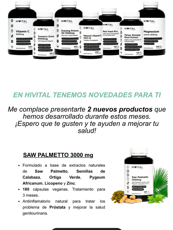 Nuevos Productos SAW PALMETTO y RHODIOLA ROSEA