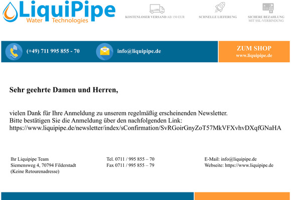 Bitte besttigen Sie Ihre Newsletter-Anmeldung
