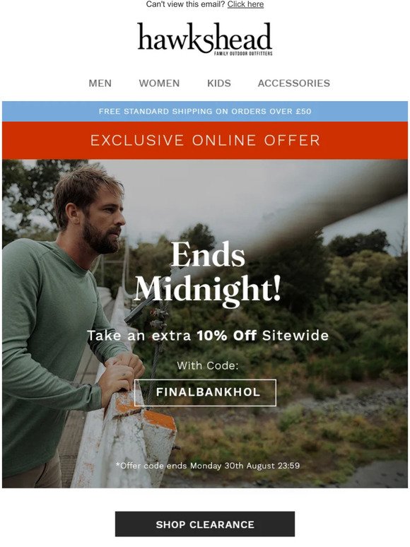 ENDS TONIGHT | Extra 10% off sitewide