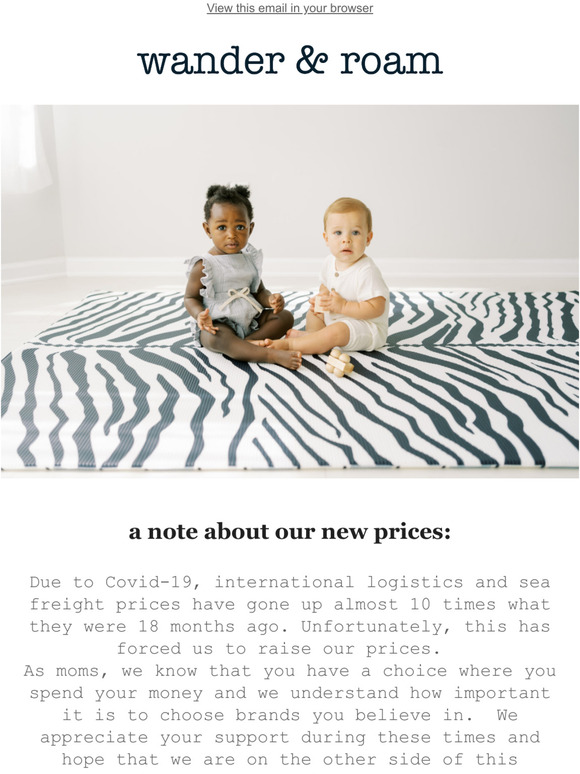 a note about our new prices...