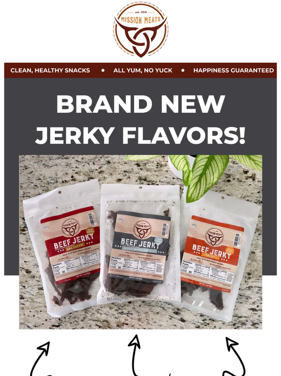 Mission Meats THREE new jerky flavors Milled