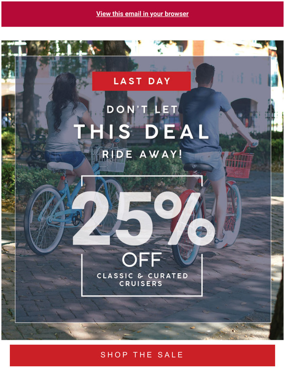 LAST DAY to Ride Away with this Deal