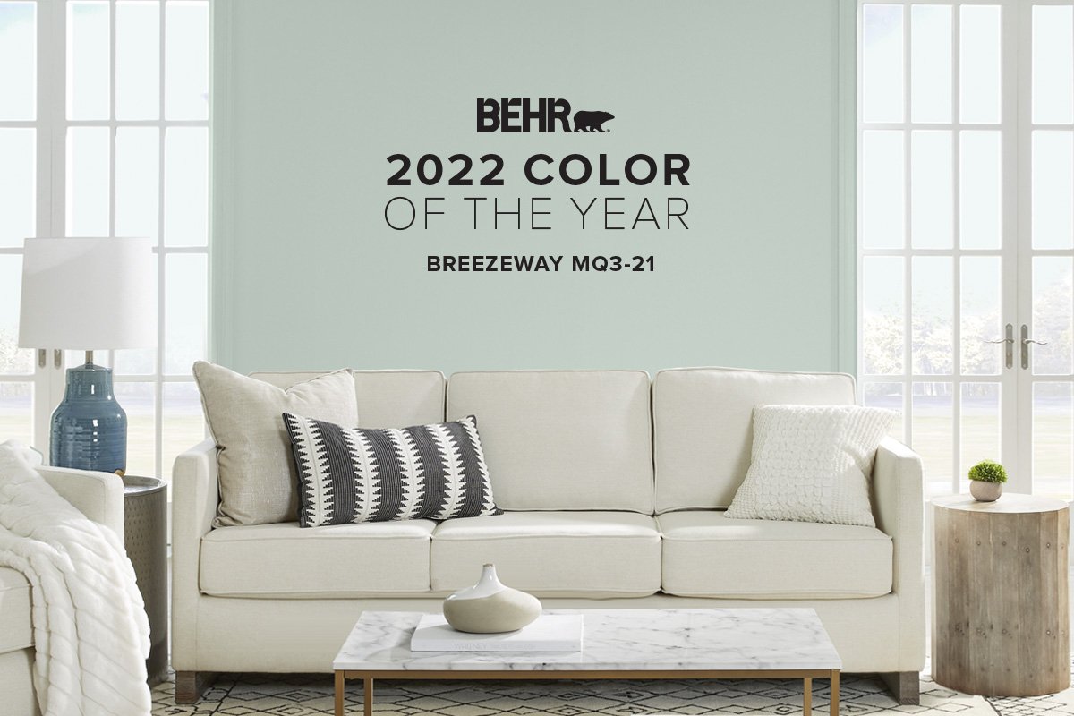 Behr Announcing the BEHR 2022 Color of the Year Breezeway MQ321