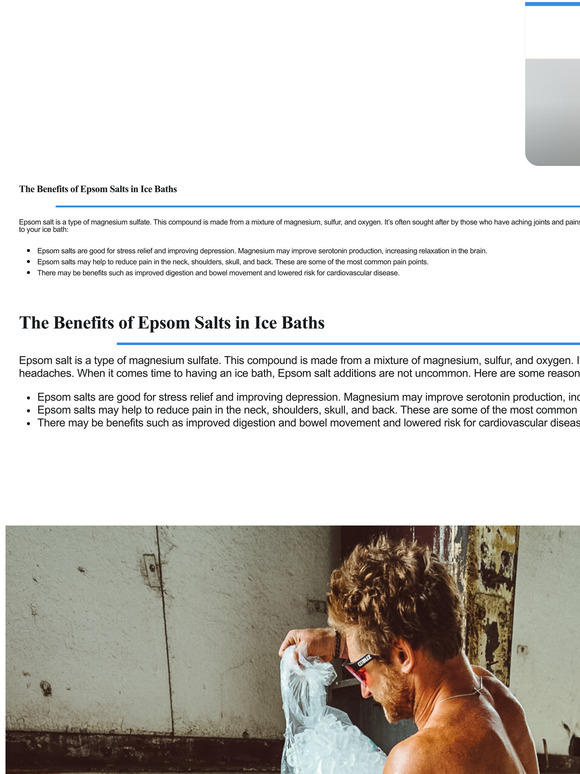 theicebarrel The Benefits of Epsom Salts in Ice Baths Milled