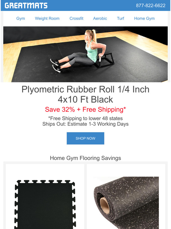 Great Mats Home Gym Flooring Options with Free Shipping Milled