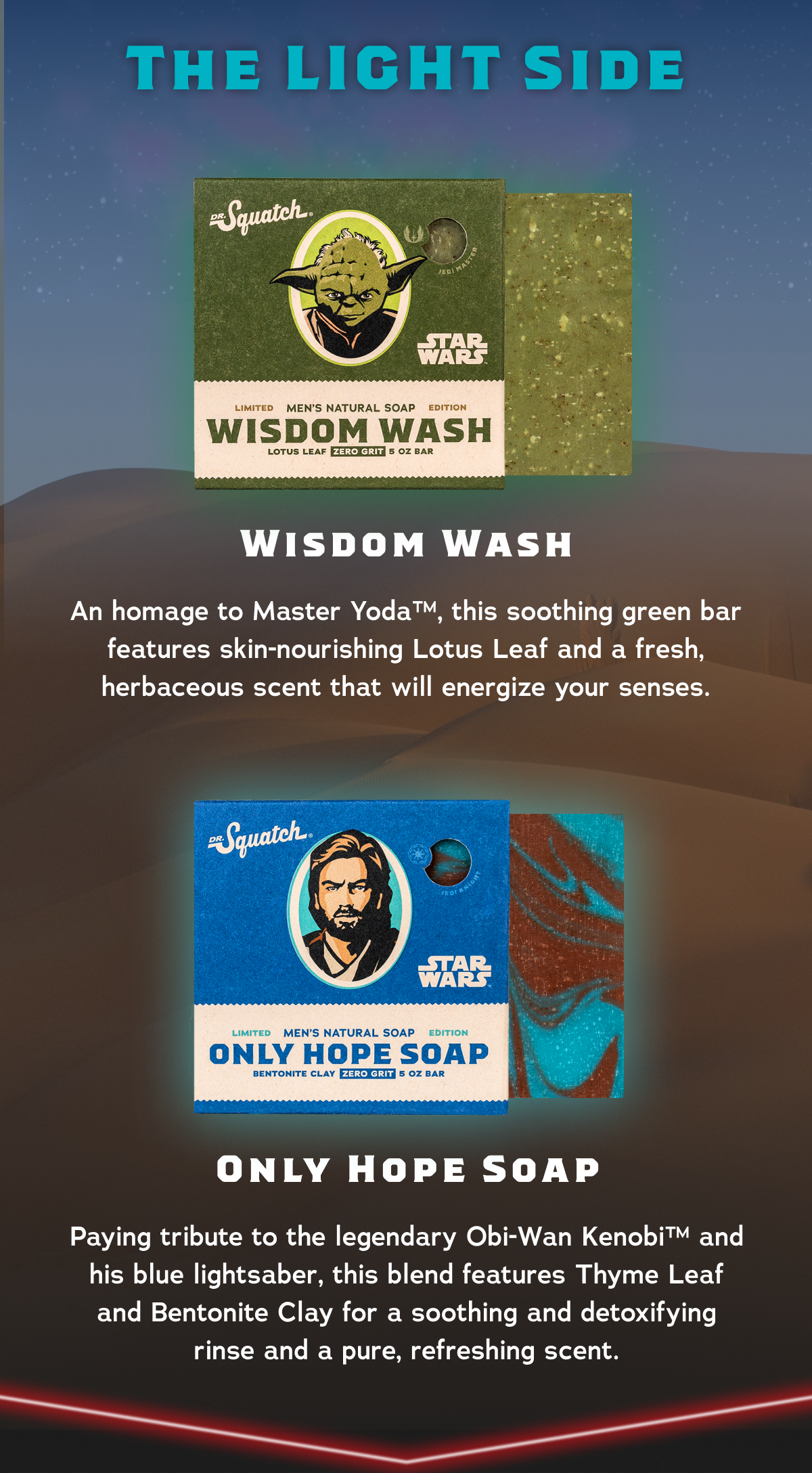 Dr. Squatch: Bar Soap, Wisdom Wash (Star Wars) Exclusive 
