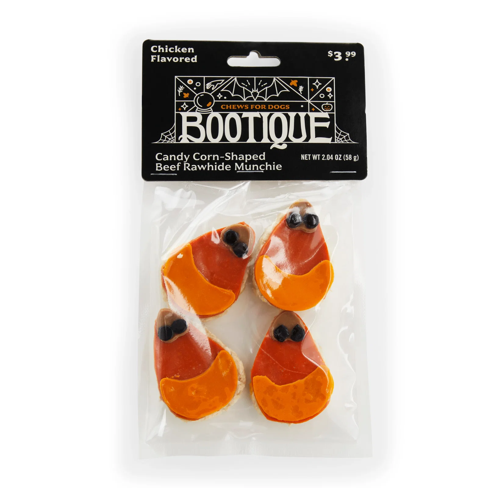  Bootique Candy Corn-shaped Beef Rawhide Munchie Chews for Dogs, 2.04 oz.,...