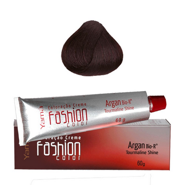 Coloração Yamá Fashion Color Argan N. 4.8 Castanho Médio Marrom Intenso  60g