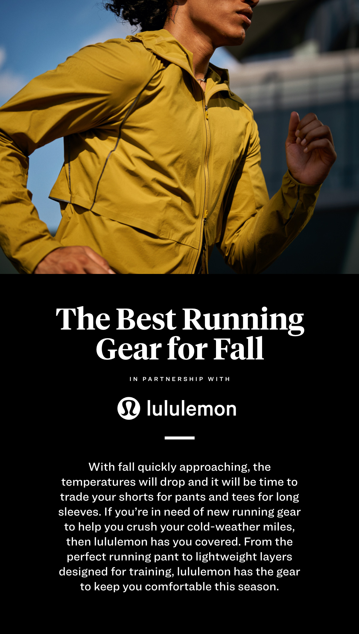 Gear Patrol The Best Running Gear for Fall Milled
