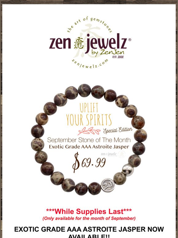 SEPTEMBER STONE OF THE MONTH - Uplift Your Spirits with RARE Exotic Astroite Jasper