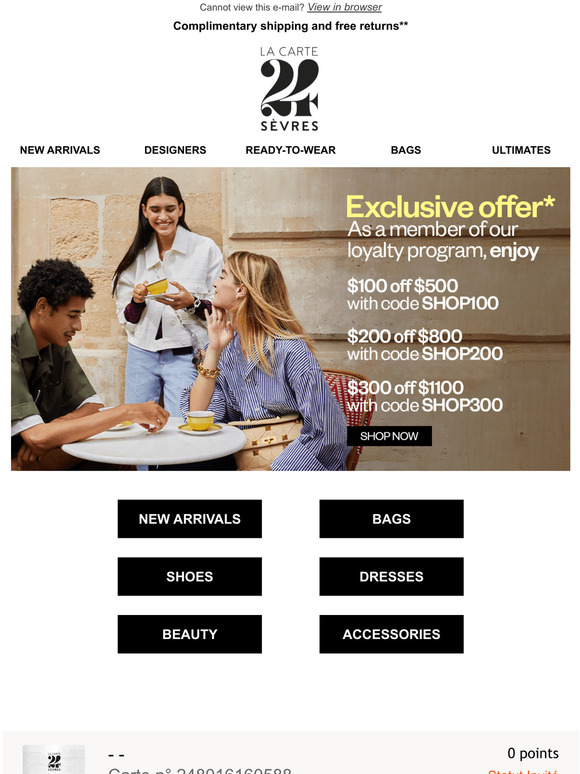 Enjoy an exclusive offer: up to $300 off