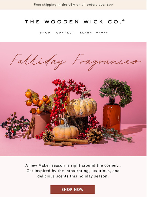 Wooden Wick Co. Falliday Fragrance Inspiration Milled