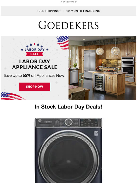 Labor Day Appliance Deals In Stock & Ready to Ship!