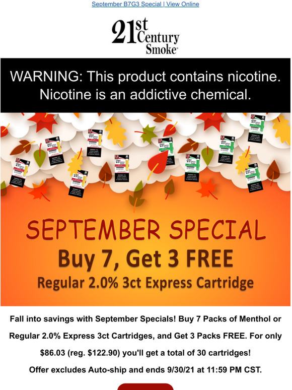 September Special  B7G3 Free