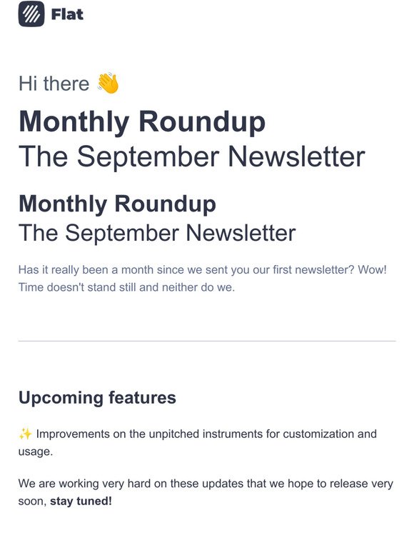 Monthly Roundup - The September Newsletter