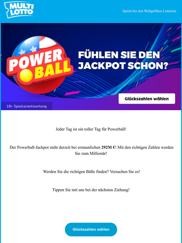 Machen Sie beim Powerball mit!