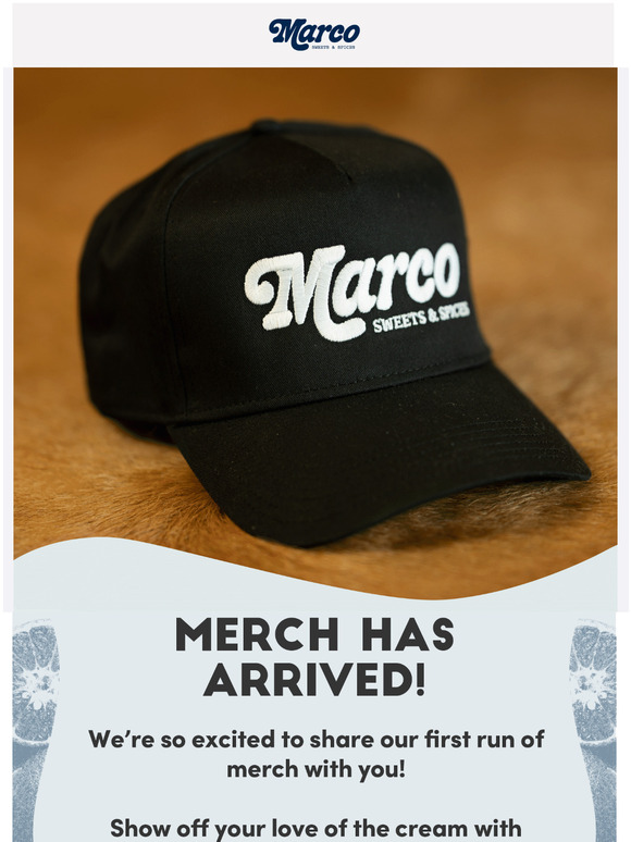 Marco Merch Has Arrived!!