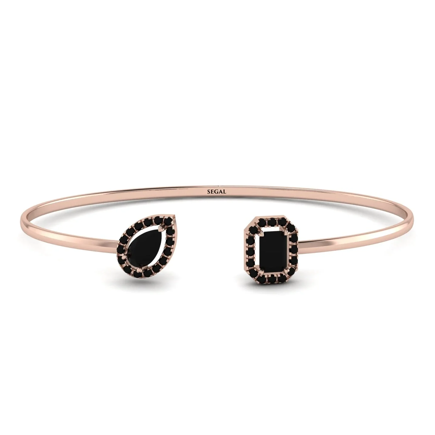 Image of Geometric Pearl And Emerald Black Diamond Bracelet - Catherine No. 38