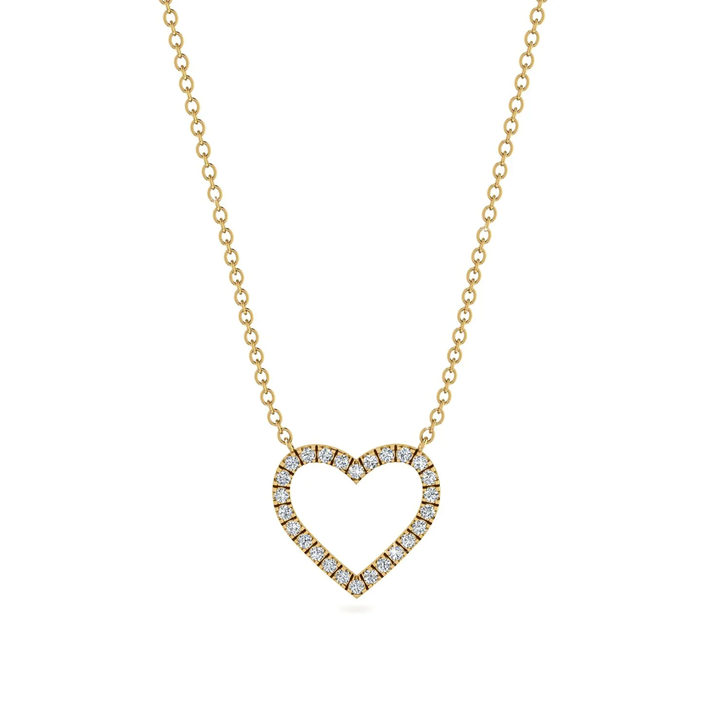 Image of Heart Shaped Diamond Necklace - Marie No. 1