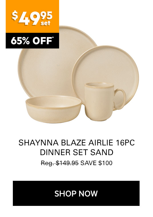 SB Airlie 16pc Dinner Set Sand