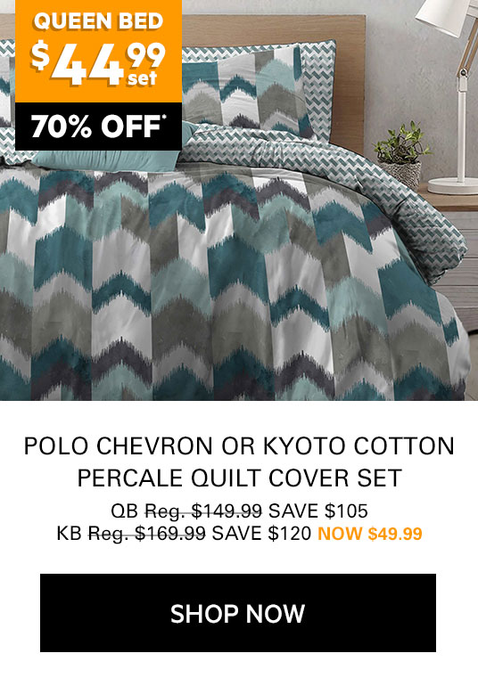 Polo Chevron or Kyoto Cotton Percale QCS