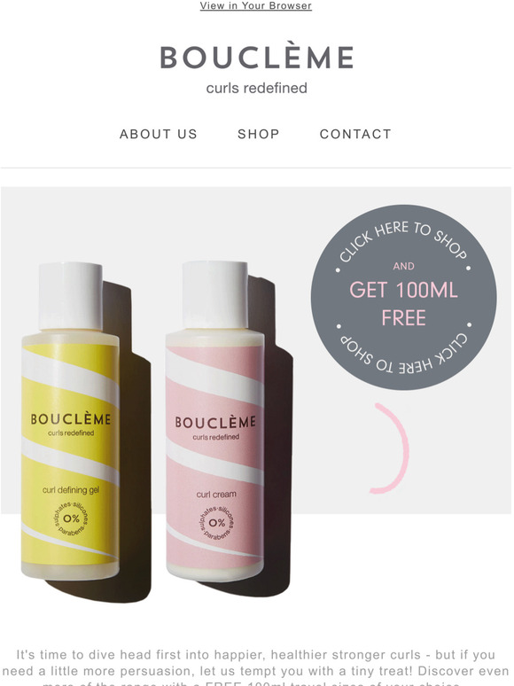Enjoy a FREE 100ml with your first purchase! 