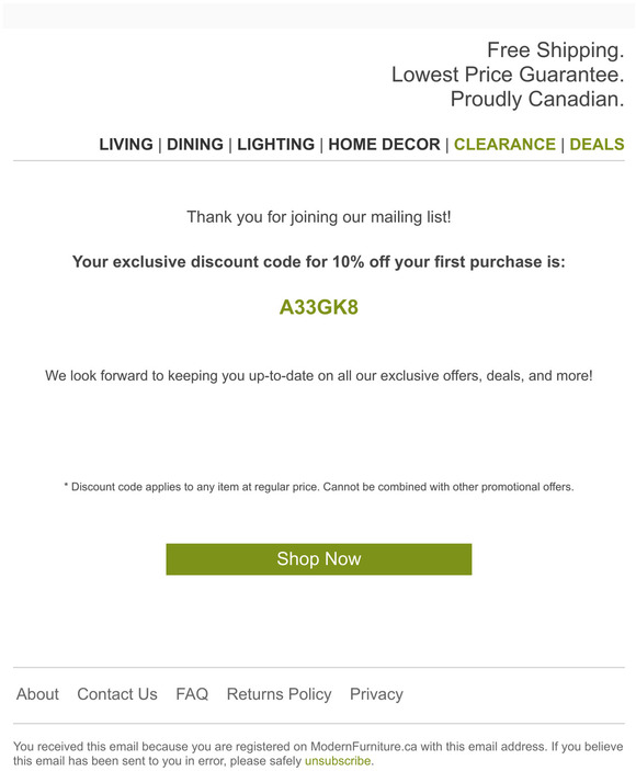 10% OFF Your First Order!