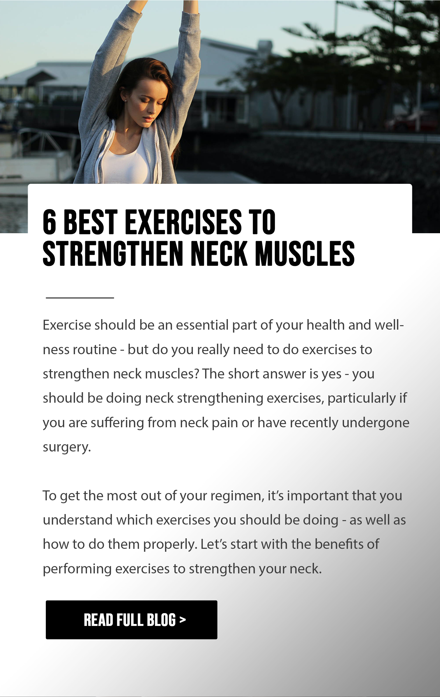 Neck strengthening a vital part to workout routine