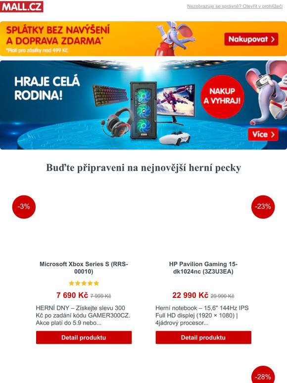 Vybaven pro hre za top ceny