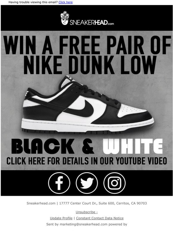 Catch These Pandas! Win A FREE Pair of Nike Dunk Low Black & White!