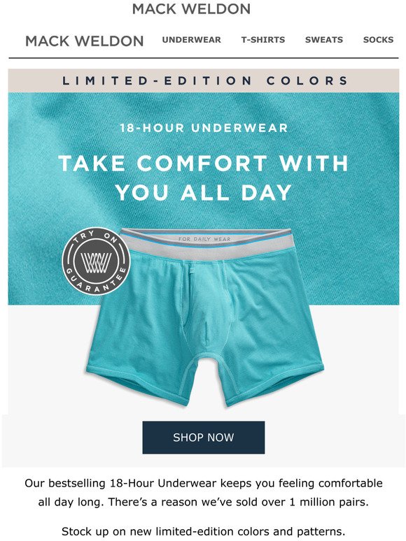 Mack Weldon: New limited-edition colors in our bestselling underwear ...