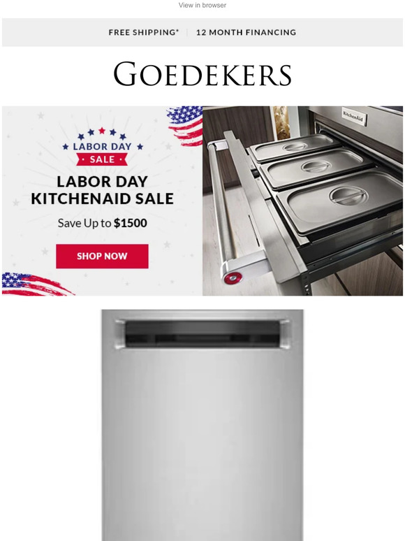 KitchenAid & GE Profile Labor Day Sale!