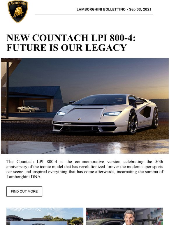 New countach lpi 800-4: future is our legacy
