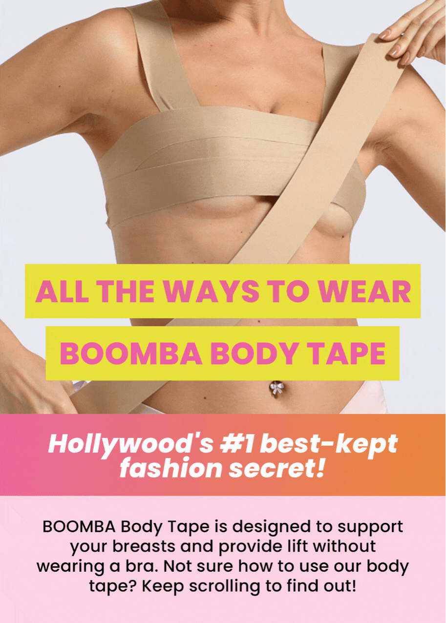 Boomba Reusable Body Tape Nipple Covers Nipple Tape Boob Tape Boob Covers  Invisible Bra Boob Tape Lift