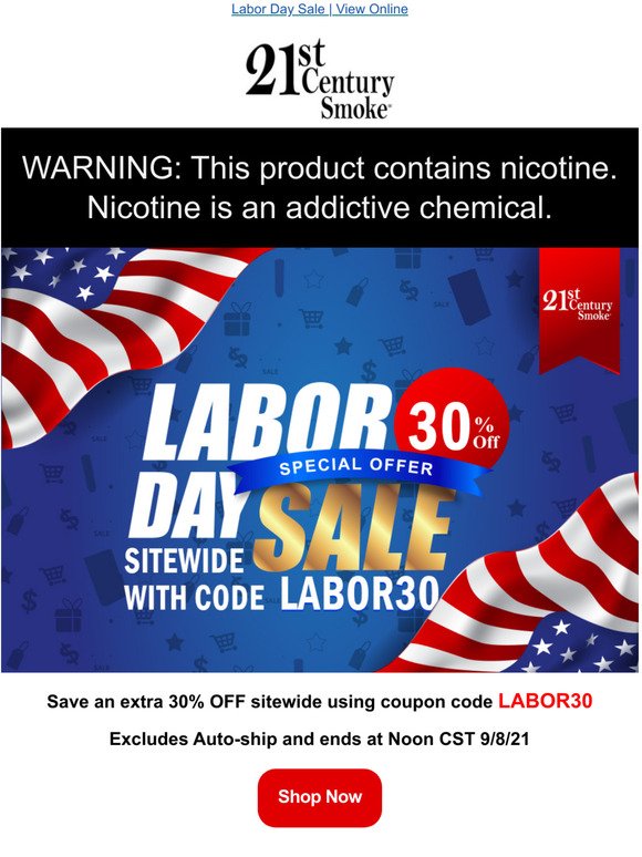 Labor Day Sale 30% Off Sitewide