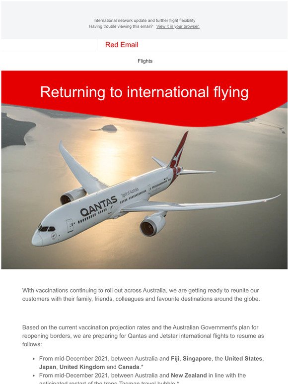 Your flying update from Qantas: Returning to international flying