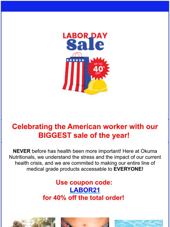 40 % off! Our BIGGEST Sale of the Year!