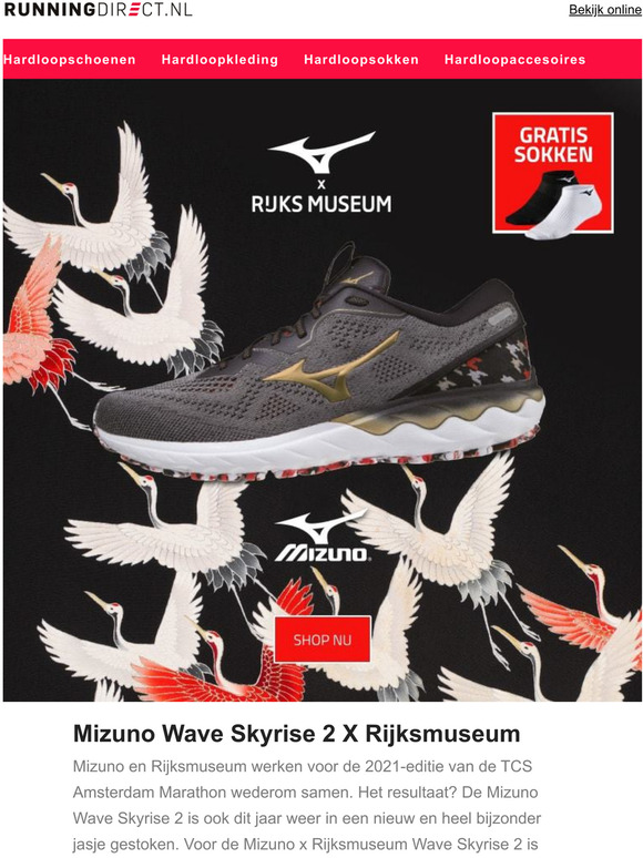 Mizuno Wave Skyrise 2 X Rijksmuseum met gratis paar sokken