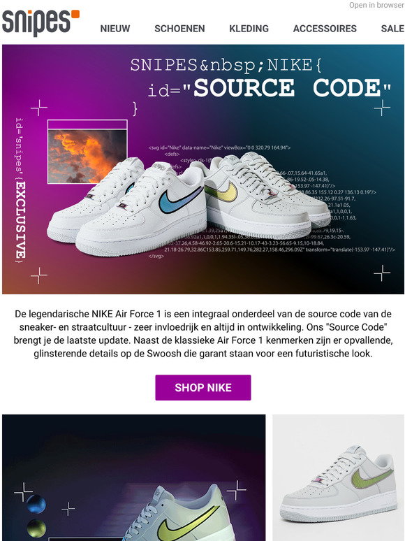 Snipes NL: Exclusief: NIKE Air Force 1 \