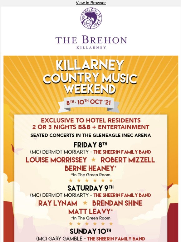 Killarney Country Music Weekend is coming...