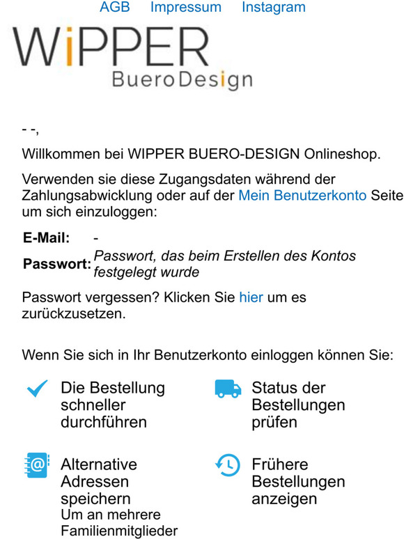 Willkommen bei WIPPER BUERO-DESIGN Onlineshop