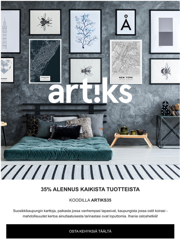35% alennus julisteista koodilla ARTIKS35
