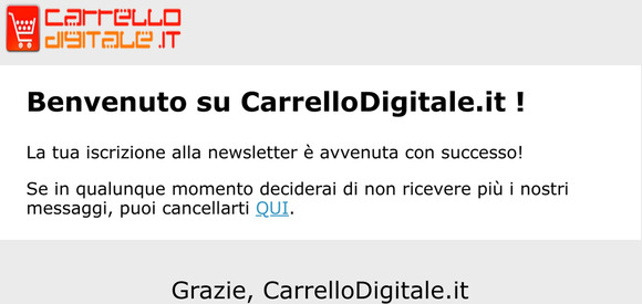 Iscrizione alla newsletter confermata