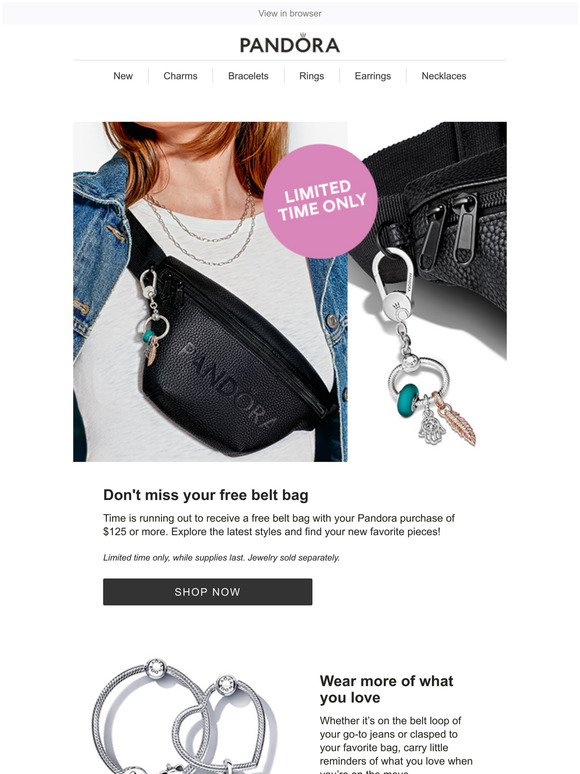 free belt bag pandora