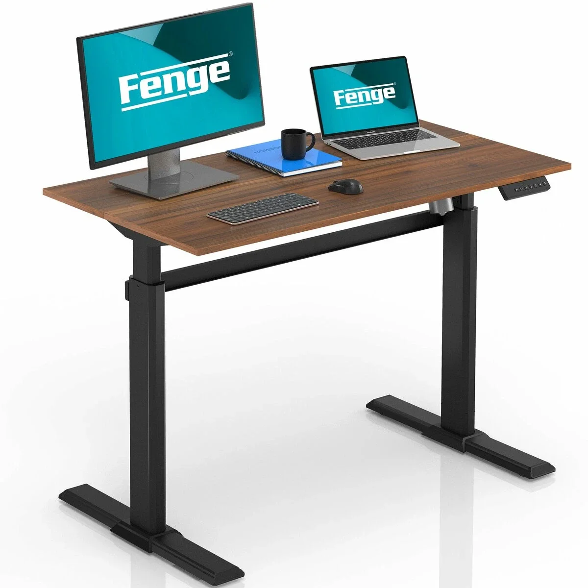 FENGE Adjustable Height Electric Stand Up Computer Desk 43“x24” Inches