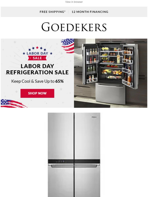 Labor Day Refrigerator Sale! Save Up to 65%