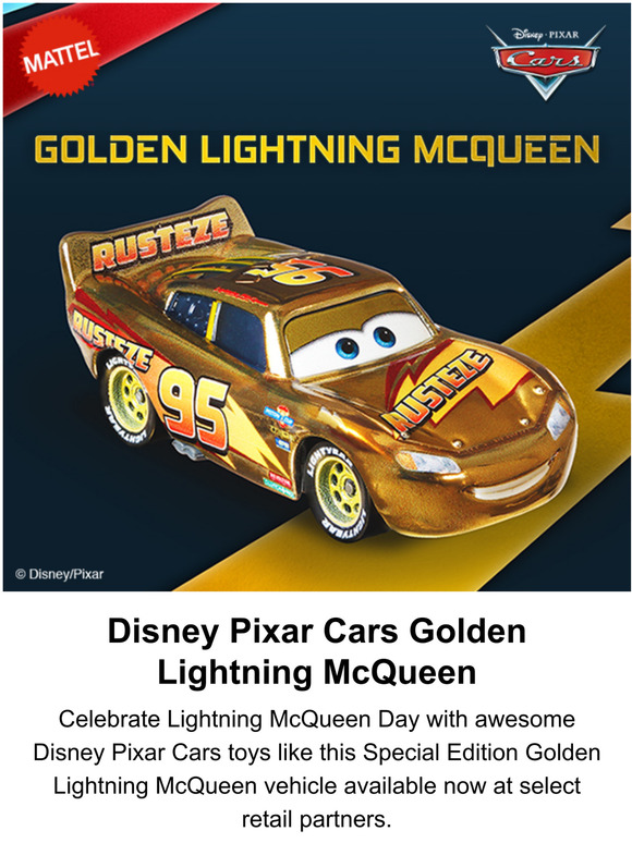 Celebrate Lightning McQueen Day with Limited Edition Golden Lightning McQueen!