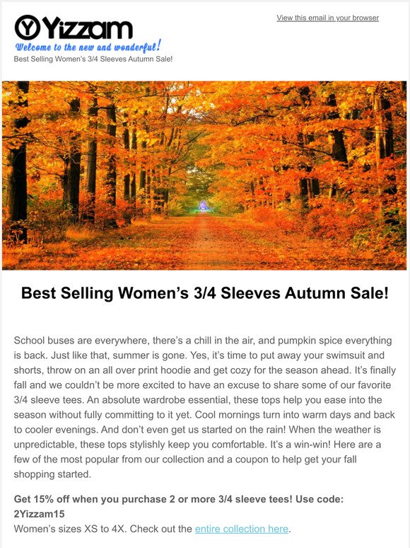 Best Selling Womens 3/4 Sleeves Autumn Sale!